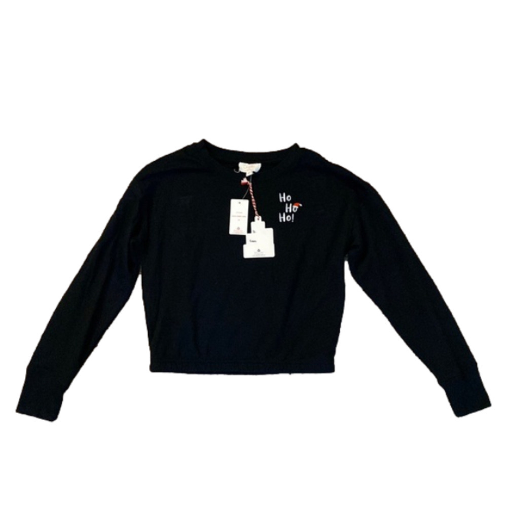 Cozie by Pink Rose Cherry Comb Sweatshirt Black Size XS